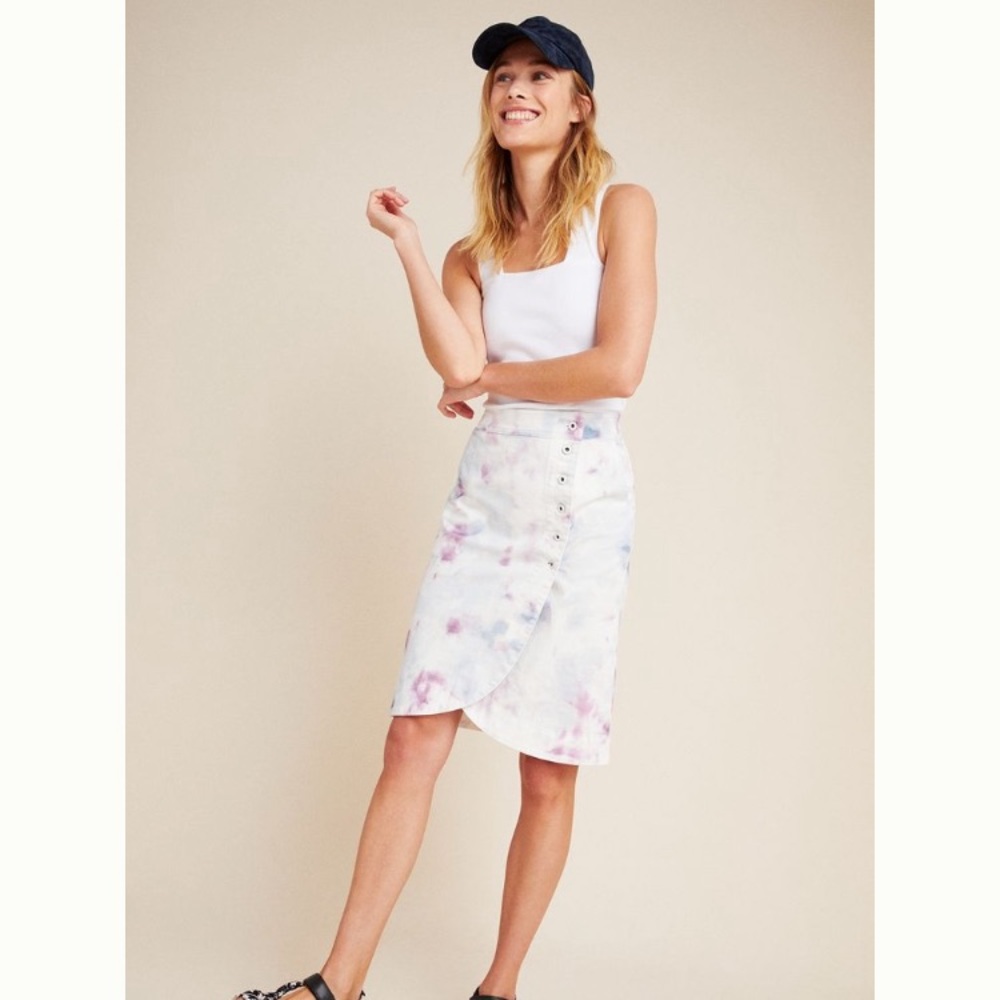 KIMMIE tie-dyed tulip midi skirt!